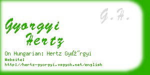 gyorgyi hertz business card